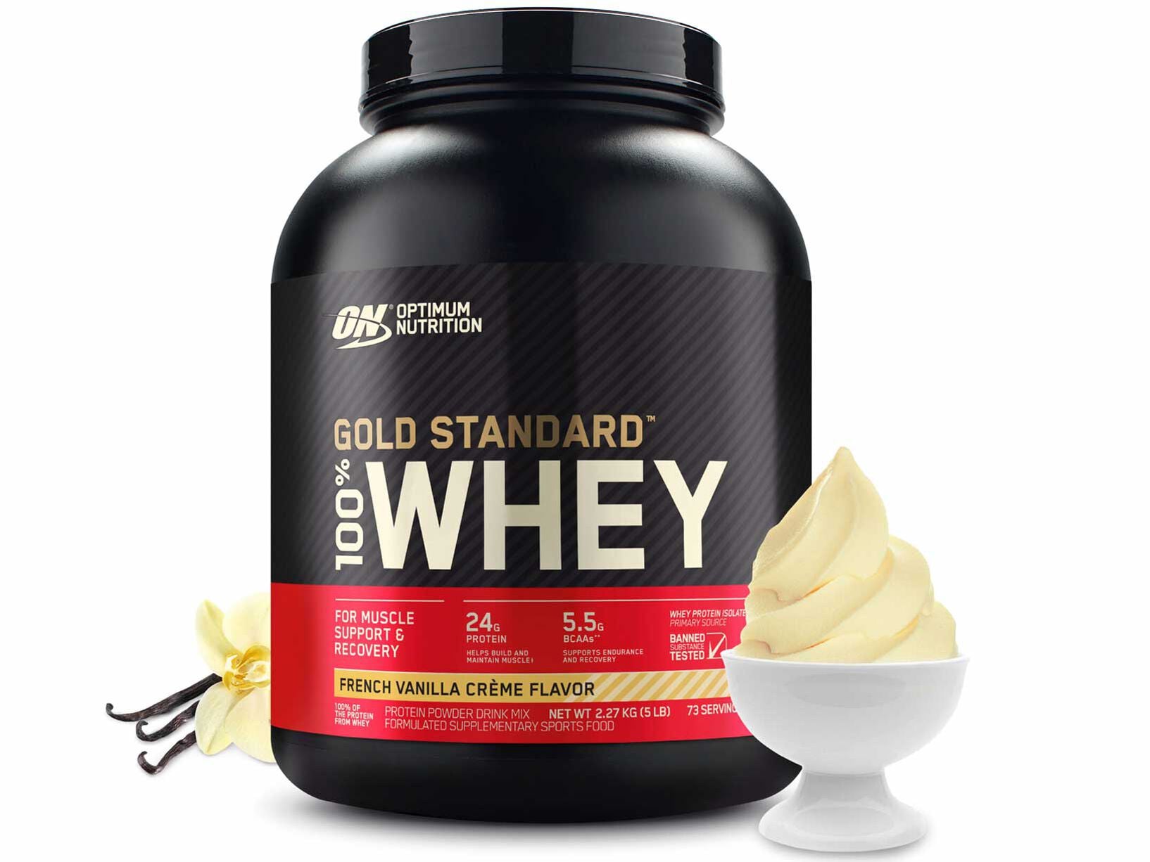 Optimum Nutrition Gold Standard 100% Whey French Vanilla Cream (5LBS)
