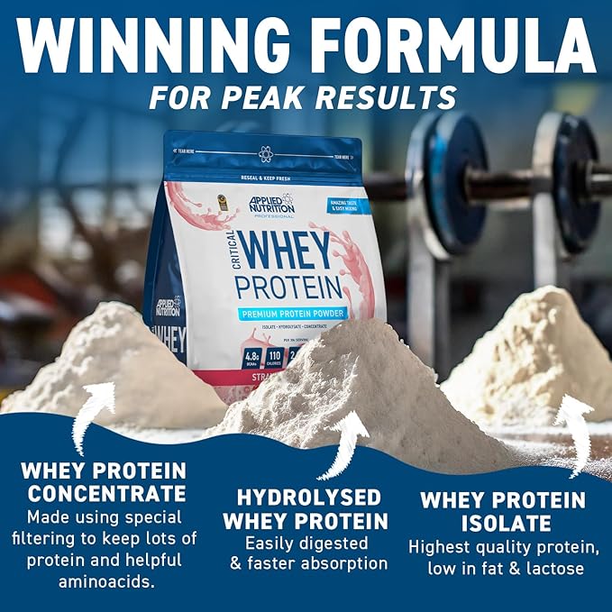 Applied Nutrition Critical Whey Protein Strawberry (900g, 30 Servings)