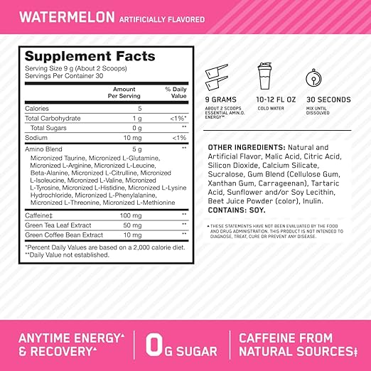 Optimum Nutrition Essential Amino Energy Watermelon (270g)