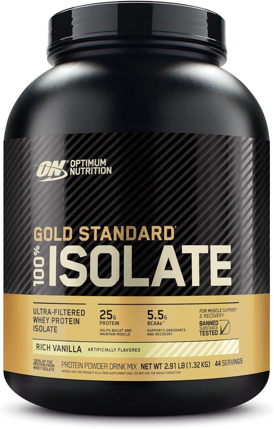 Optimum Nutrition Gold Standard 100% Isolate Rich Vanilla Flavour (5.2lb)