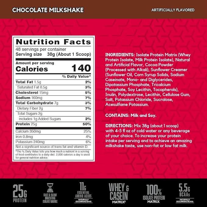 BSN SYNTHA-6® ISOLATE Chocolate Milk Shake (4LBS, 48 Servings)