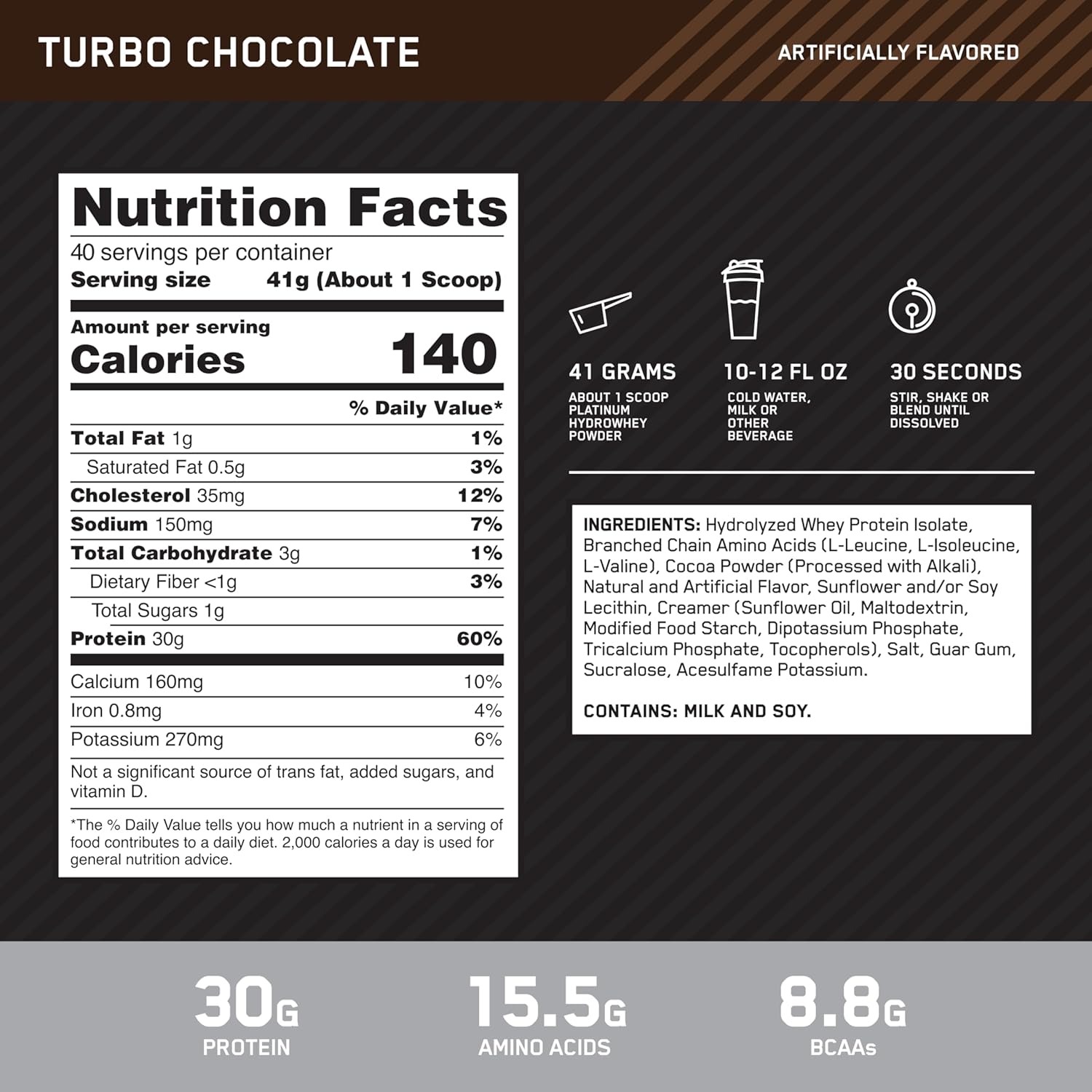 Optimum Nutrition Platinum Hydrowhey Turbo Chocolate (3.61lb)