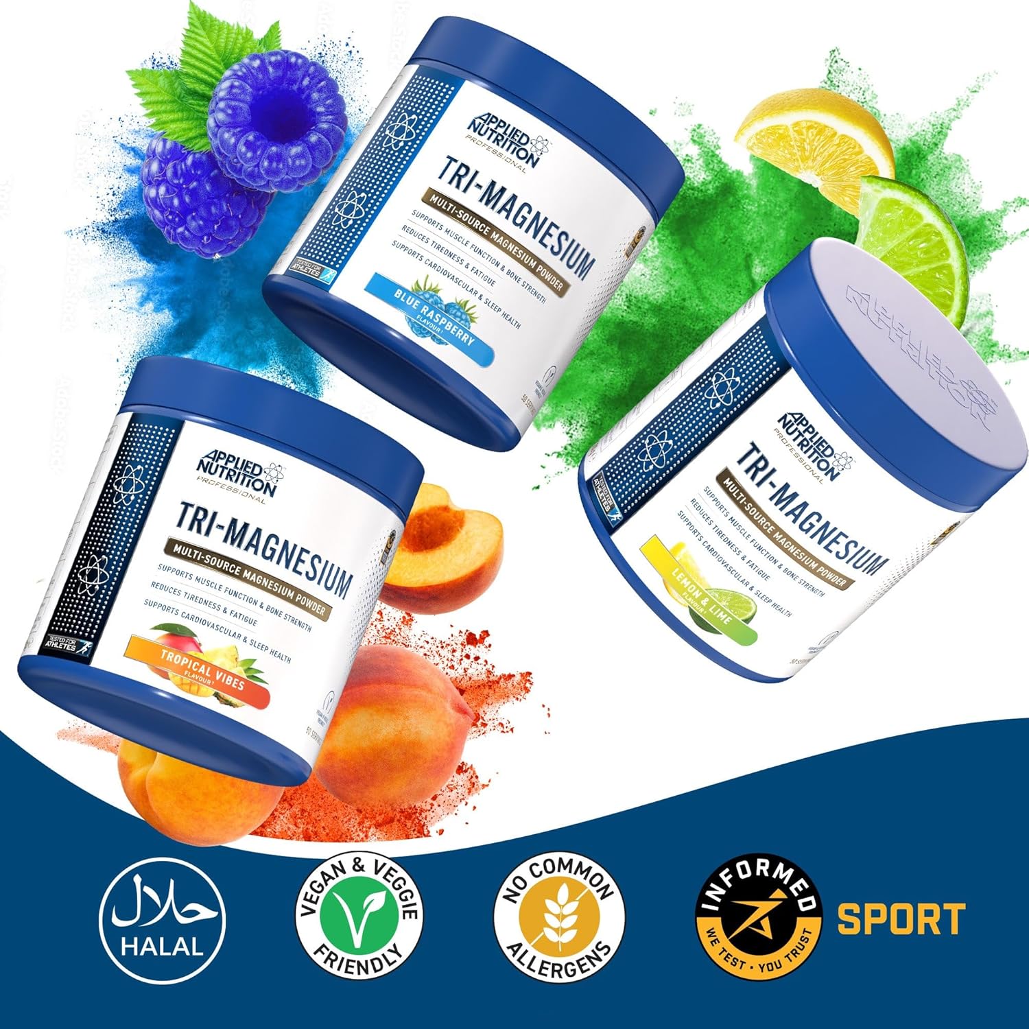 Applied Nutrition Tri-Magnesium Powder Lemon Lime 200g