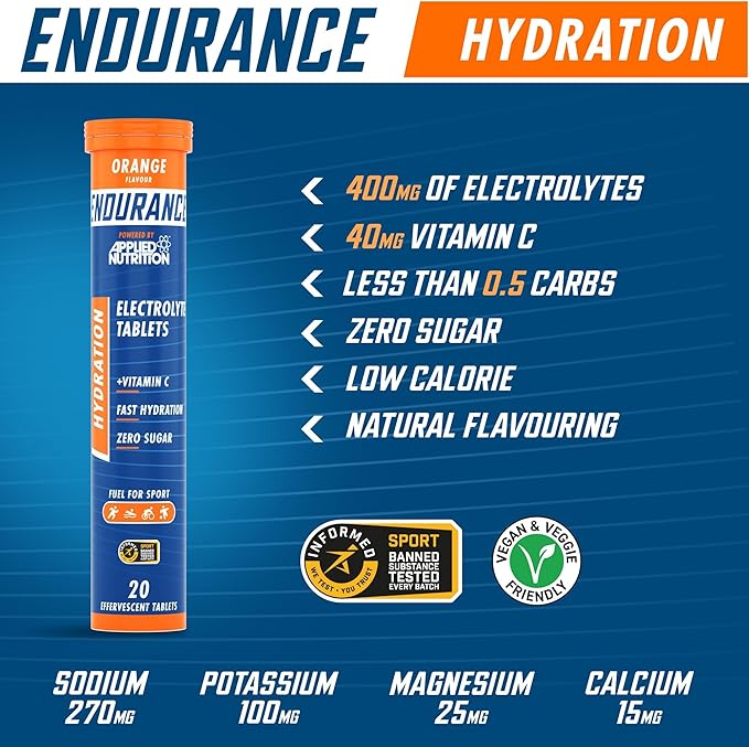 Applied Nutrition Endurance Hydration Electrolyte Tablets Berry (6 Tubes/Ctn)