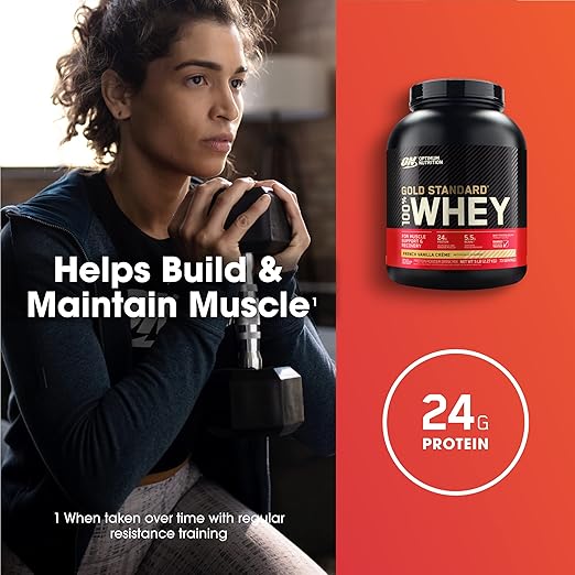 Optimum Nutrition Gold Standard 100% Whey French Vanilla Cream (5LBS)