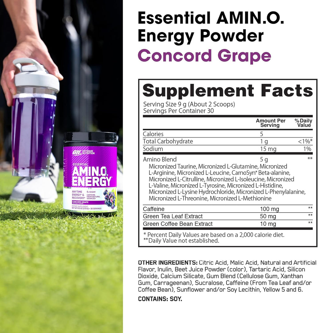 Optimum Nutrition Essential Amino Energy Concord Grape (270g)