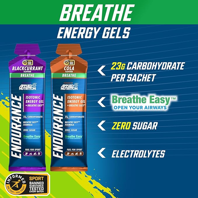 Applied Nutrition Breathe Isotonic Energy Gel Blackcurrant (20x60ml)