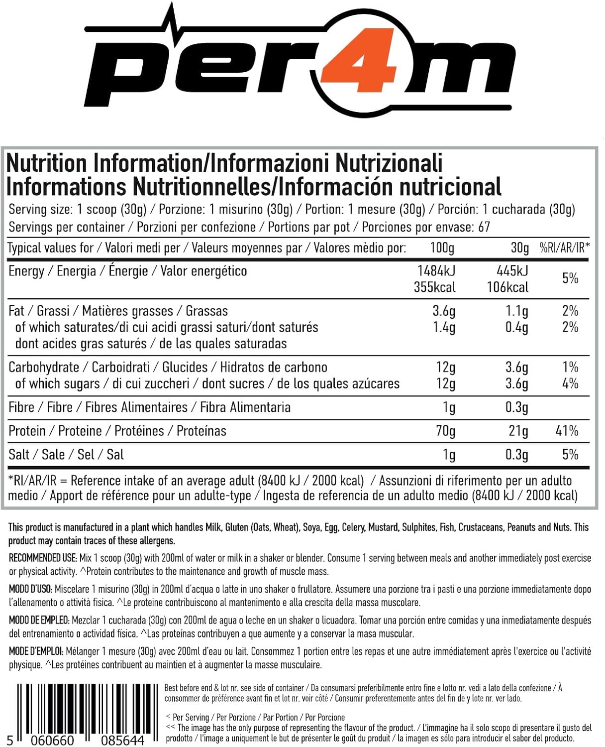 Per4m Whey Protein Chocolate Mochaccino (67 Servings)