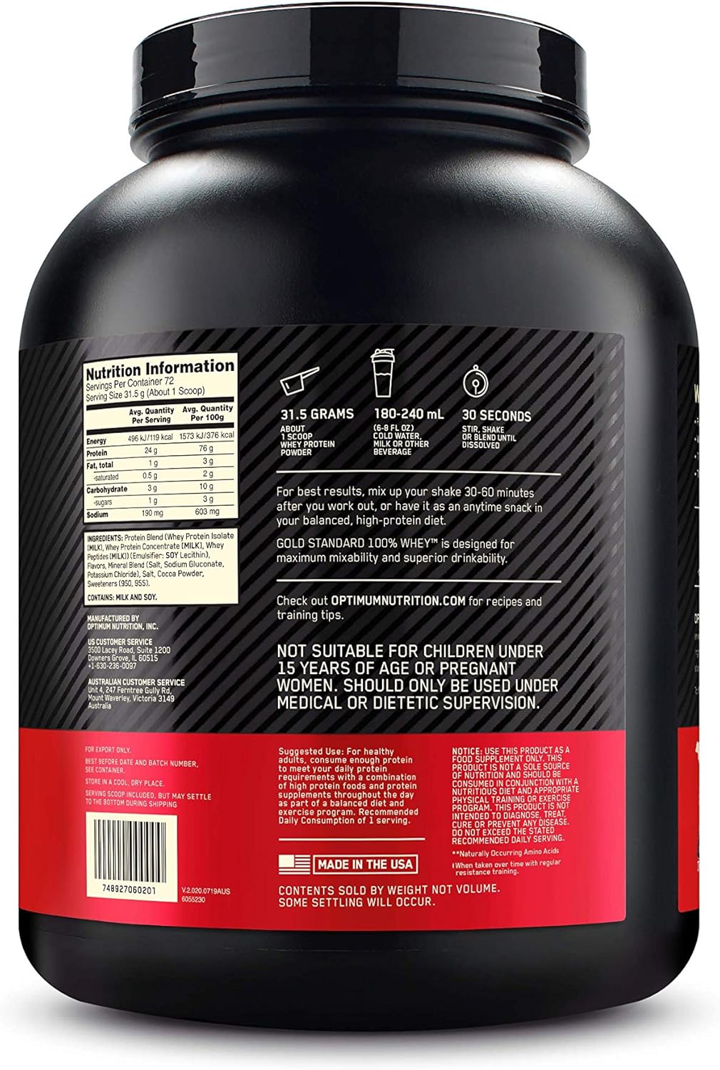 OPTIMUM NUTRITION Gold Standard 100% Whey Salted Caramel (5LBS)