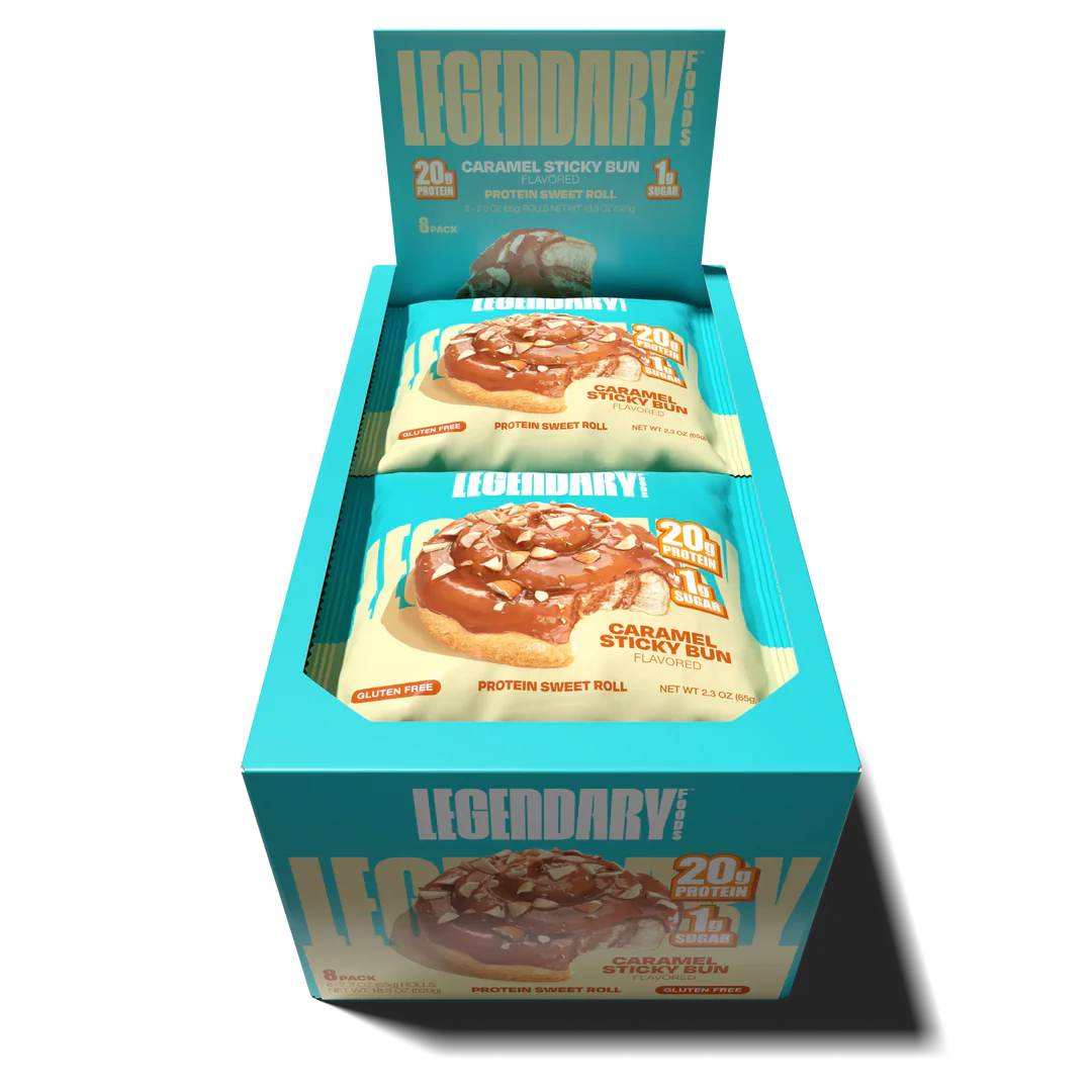 Legendary Foods Caramel Sticky Bun Protein Sweet Roll (Box of 8)