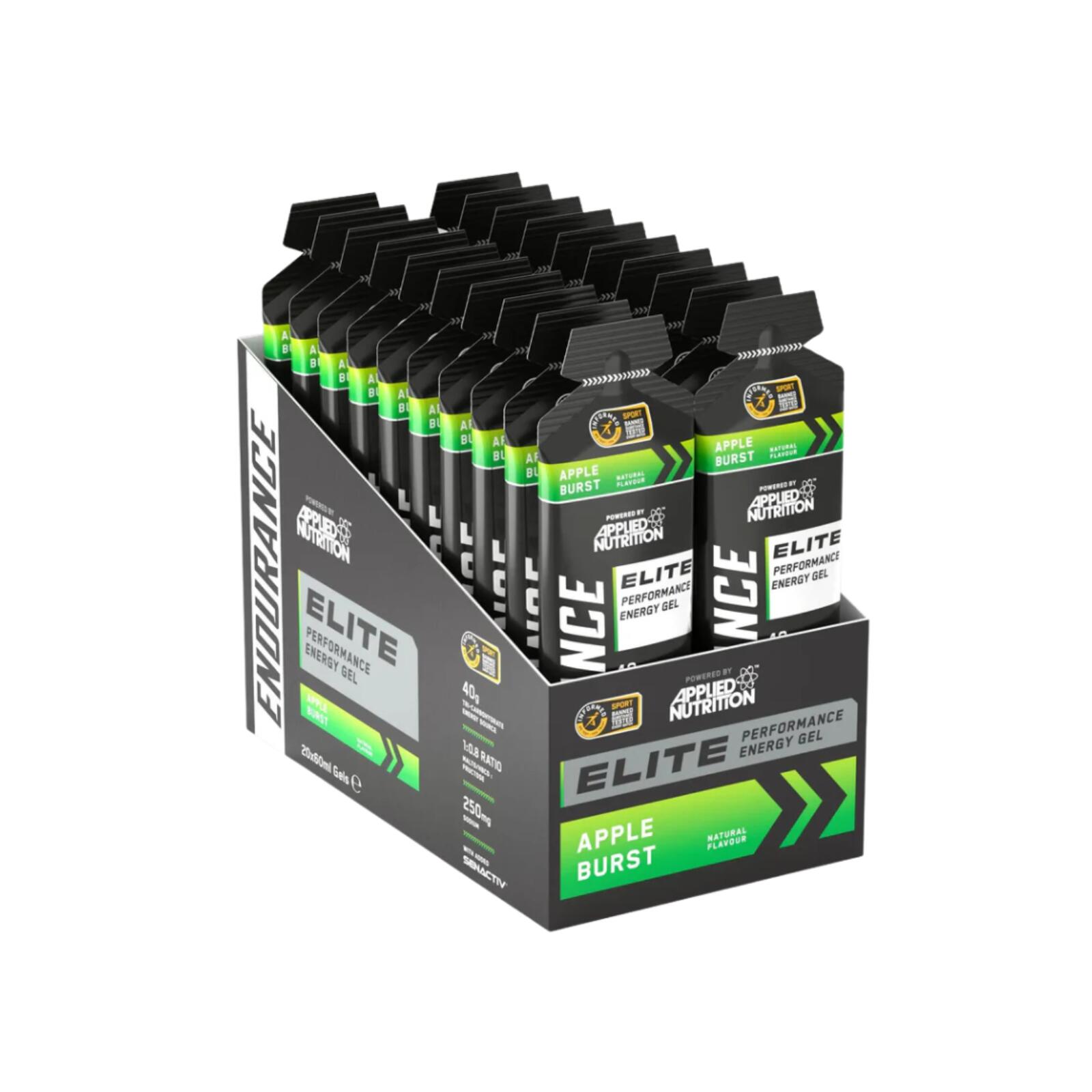 Applied Nutrition Endurance Elite Performance Energy Gel Apple Burst (20x60ml)