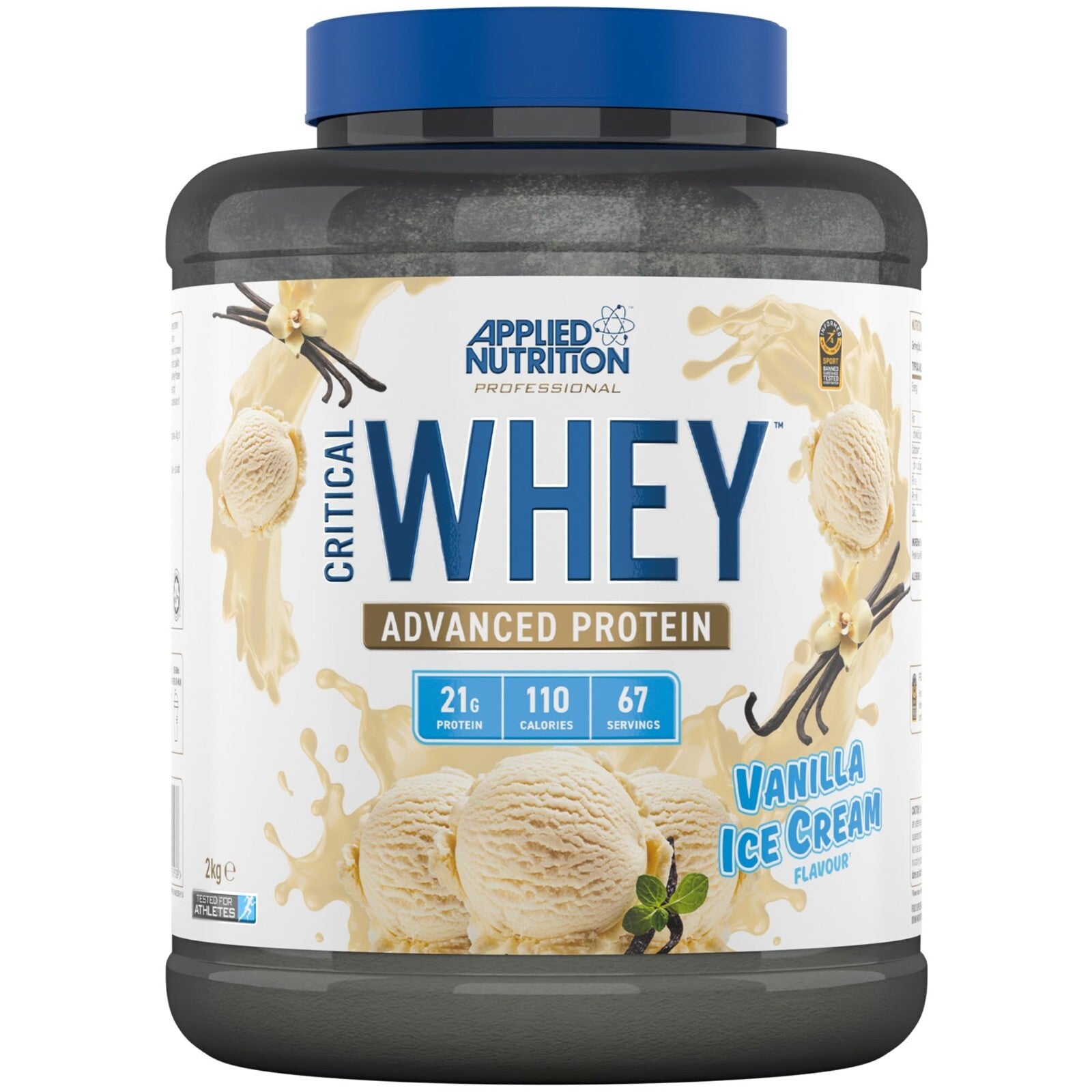 Applied Nutrition Critical Whey Protein Vanilla (2kg, 67 Servings)